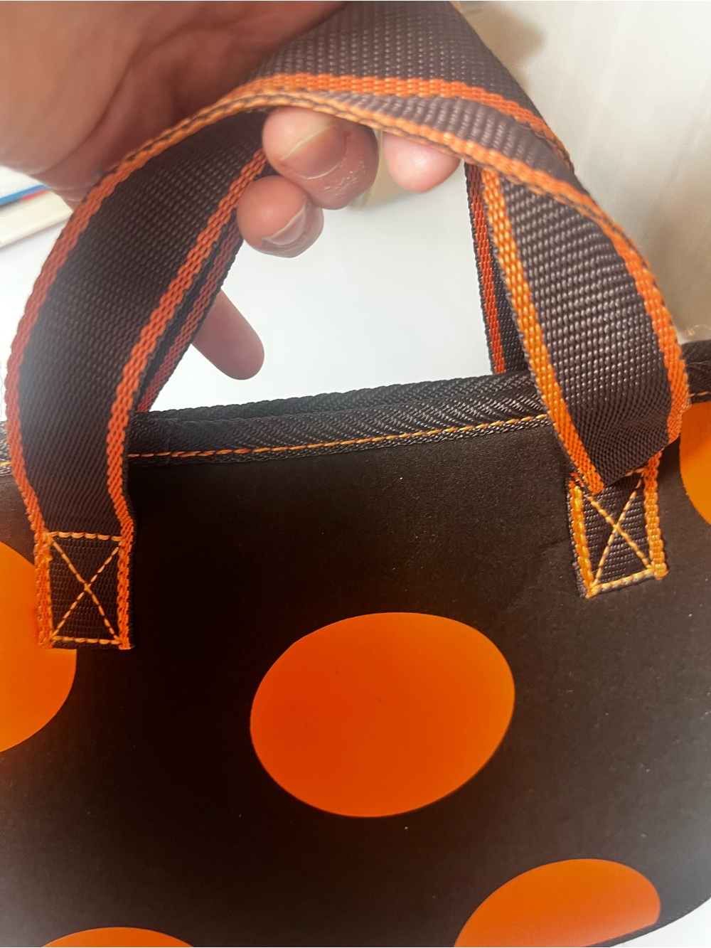 Hadaki Neoprene Laptop Sleeve Case Brown Orange Polka Dot Dual Handle Tech Bag - Picture 16 of 16